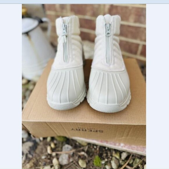 Sperry Duck Float Zip Up Womens Size 11 M Boots STS88157 Off White Waterproof - Picture 2 of 8
